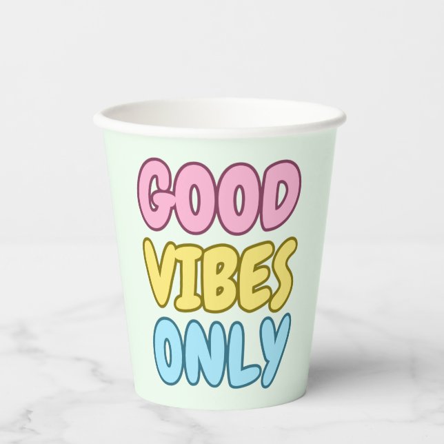 Vasos de Papel Buenas Vibraciones (Anverso)