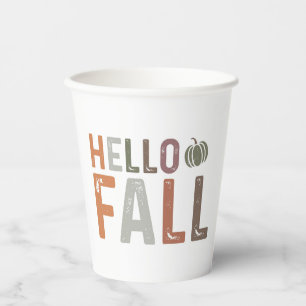 Vasos De Papel Bueno, hola otoño