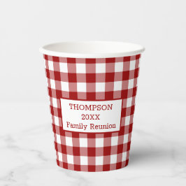 Vasos De Papel Búfalo Blanco Rojo Verifica tu Reunión Familiar de