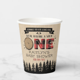 Vasos De Papel Búfalo de bosque rústico colocado salvaje en un Ba