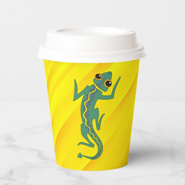 Vasos De Papel Buggi Green Lizard Artistic Clipart-27847 (Anverso)