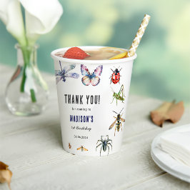 Vasos De Papel Bugs & Insects Vintage Birthday Party