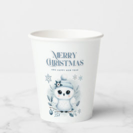 Vasos De Papel Búho navideño