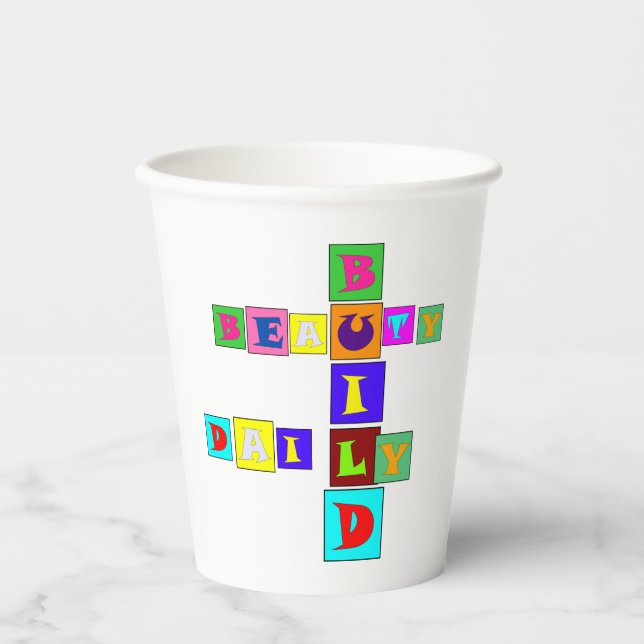 Vasos De Papel BUILD BEAUTY DAILY Paper cup (Anverso)