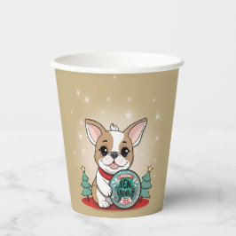 Vasos De Papel Bulldog francés gracioso Fiesta de Año Nuevo