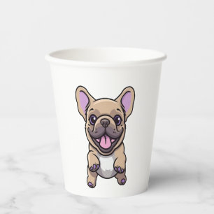 Vasos De Papel Bulldog francés Lilac