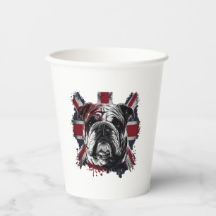 Vasos De Papel Bulldog inglés divertido