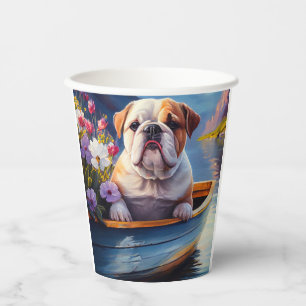 Vasos De Papel Bulldog Inglés en una Paleta: Una Aventura Escénic