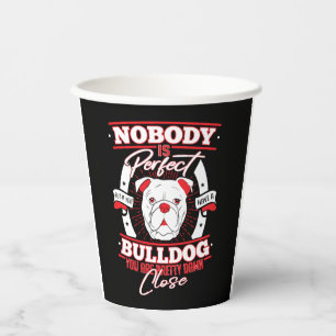 Vasos De Papel Bulldog Perfección Amor Perro