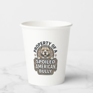 Vasos De Papel Bully Americano Mimado Diseño de Grabado Vintage_1