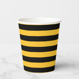Vasos De Papel Bumble Abeja amarillo y abeja negra temática