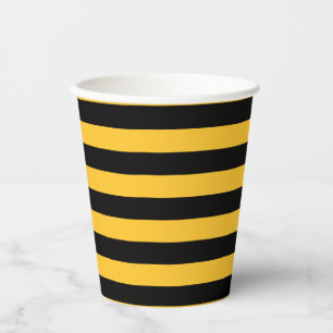 Vasos De Papel Bumble Abeja amarillo y abeja negra temática