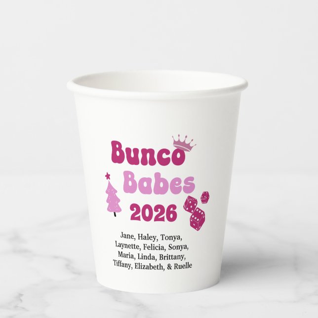 Vasos De Papel Bunco Babe Personalizada  (Anverso)