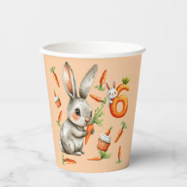 Vasos De Papel Bunnies and Carrots 6ª Fiesta de Cumpleaños