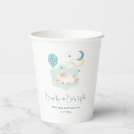 Vasos De Papel Bunny Dreams Blue Baby Shower