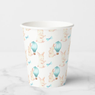 Vasos De Papel Bunny Dreams, ducha de bebé azul