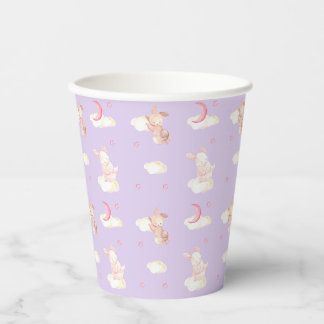 Vasos De Papel Bunny Dreams Purple Baby Shower