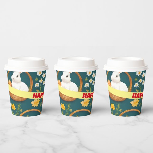 Vasos De Papel Bunny Easter Modern Collection (Multi)