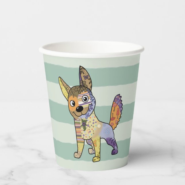 Vasos De Papel Bunter Hund,   pappbecher (Anverso)