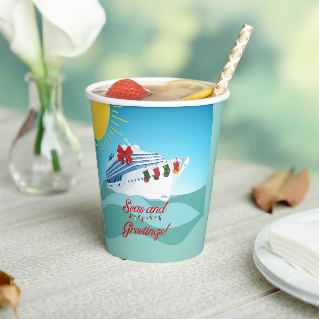 Vasos De Papel Buque de crucero festivo (in situ)