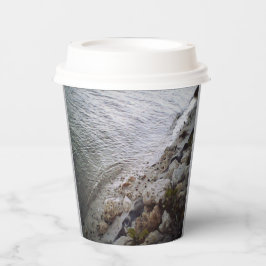 Vasos De Papel Burbujas En La Playa