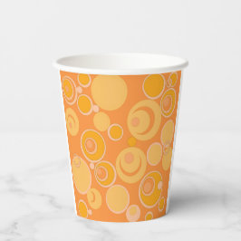 Vasos De Papel Burbujas en todas partes Naranja