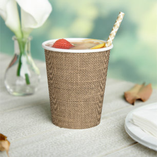 Vasos De Papel Burlap
