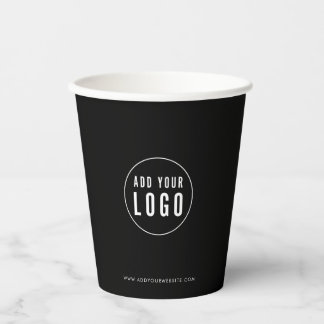 Vasos De Papel Business Add Logo Modern Minimalist Custom Color