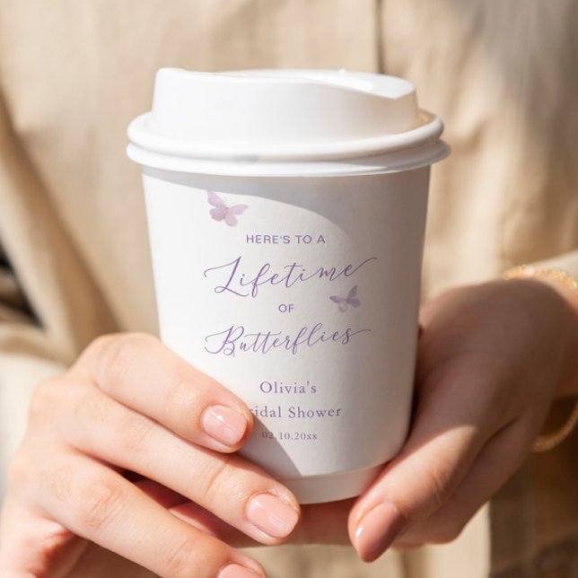 Vasos De Papel Butfly Bridal Shower (Subido por el creador)