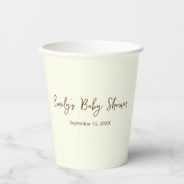 Vasos De Papel Butter Yellow Simple