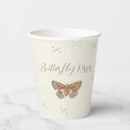 Vasos De Papel Butterfly besa a Boho