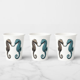 Vasos De Papel Caballitos de mar