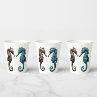 Vasos De Papel Caballitos de mar