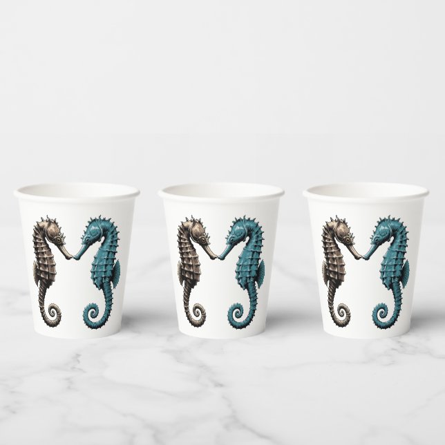 Vasos De Papel Caballitos de mar  (Multi)