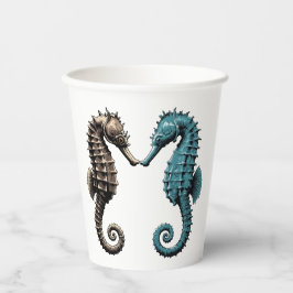 Vasos De Papel Caballitos de mar