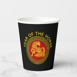 Vasos De Papel Caballo de Año Nuevo chino ornamental