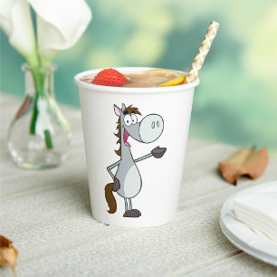 Vasos De Papel Caballo de Dibujos Animados