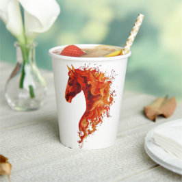 Vasos De Papel Caballo de Fuego