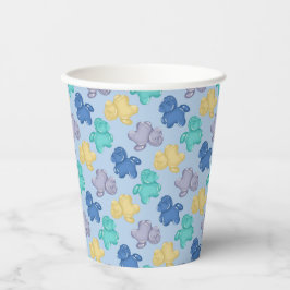 Vasos De Papel Caballos de Gominola Fruta Glacial Azul Hielo