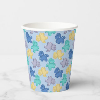 Vasos De Papel Caballos de Gominola Fruta Glacial Azul Hielo