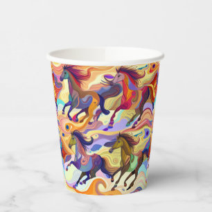 Vasos De Papel Caballos salvajes