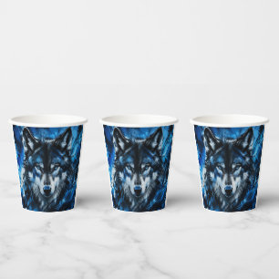 Vasos De Papel Cabeza de lobo