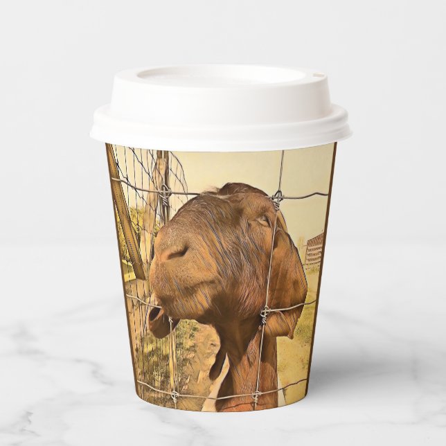 Vasos De Papel Cabra Adorable - Taza de papel (Anverso)