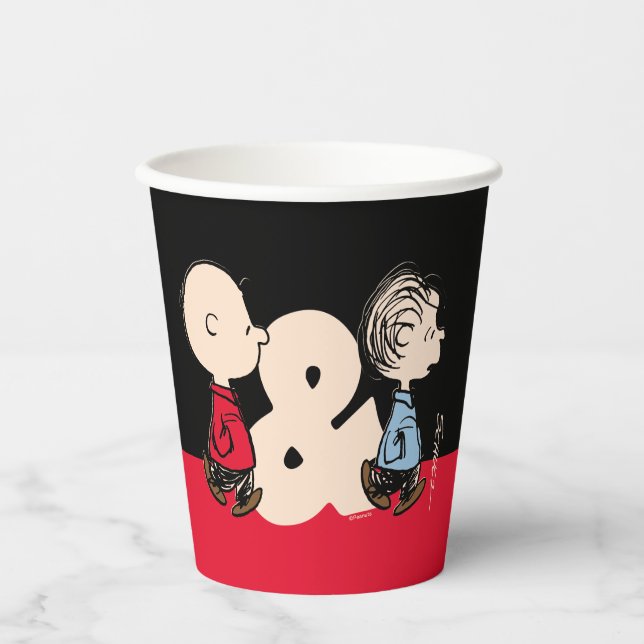 Vasos De Papel Cacahuetes | Charlie Brown y Linus (Anverso)
