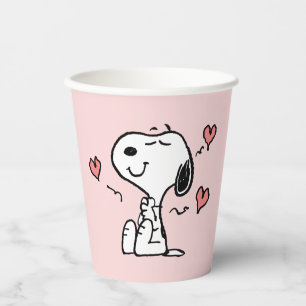 Vasos De Papel Cacahuetes   Corazones de Snoopy