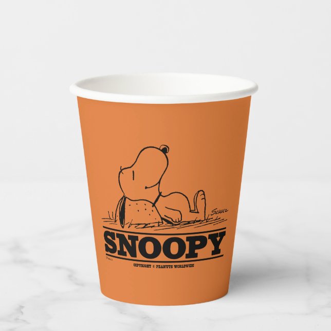 Vasos De Papel Cacahuetes | Descanso de Snoopy (Anverso)