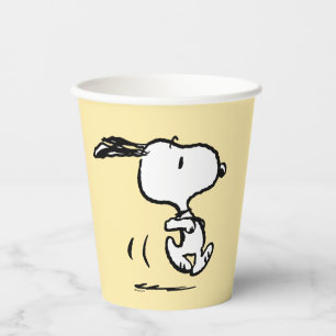 Vasos De Papel Cacahuetes   Ejecución de Snoopy