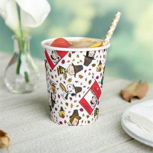 Vasos De Papel Cacahuetes Feliz Día de Acción de Gracias