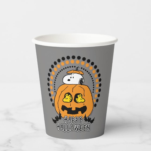 Vasos De Papel Cacahuetes | Feliz Halloween (Anverso)