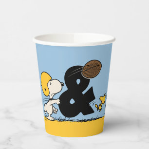 Vasos De Papel Cacahuetes Fútbol Snoopy & Woodstock